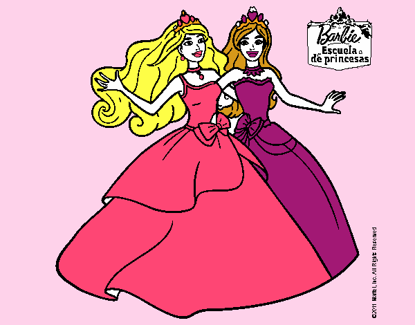 Barbie y su amiga súper felices