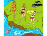 Barbie y sus amigas en la playa