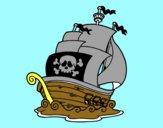 Dibujo Barco de piratas pintado por Jorgfe