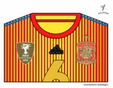Dibujo Camiseta del mundial de fútbol 2014 de España pintado por maica14