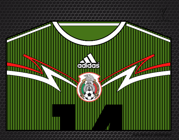 Camiseta del mundial de fútbol 2014 de México