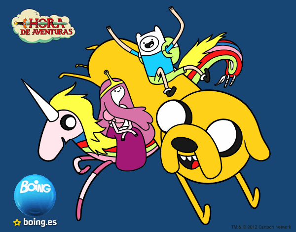 Finn y Jake con la Princesa Chicle