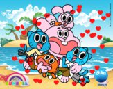 Gumball y amigos contentos