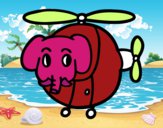 Dibujo Helióptero con elefante pintado por iprockbyte