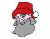 Dibujo La cara de Papá Noel pintado por lucialista
