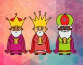 Dibujo Los 3 Reyes Magos pintado por helio
