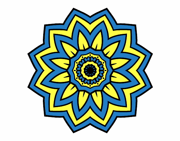 Mandala flor de girasol