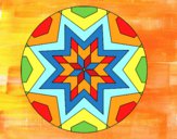 Dibujo Mandala mosaico estrella pintado por GACHET22