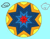 Dibujo Mandala mosaico estrella pintado por marcela300
