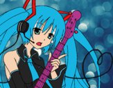 Miku con guitarra