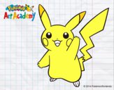 Dibujo Pikachu saludando pintado por bautopa