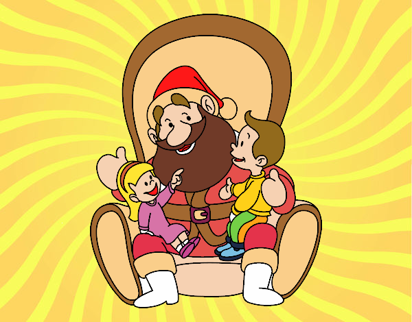 Santa Claus con niños