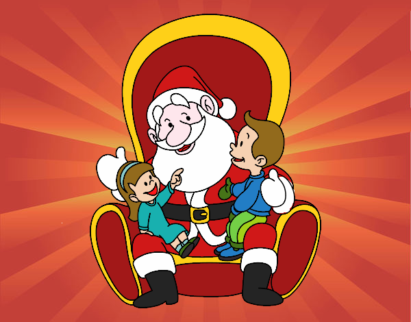 Santa Claus con niños