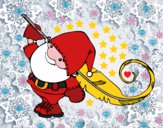 Dibujo Santa Claus con una pluma pintado por queyla