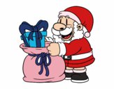 SAnta Claus ofreciendo regalos