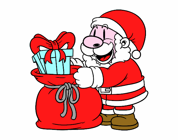 SAnta Claus ofreciendo regalos