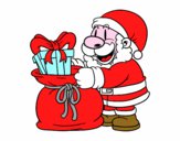 SAnta Claus ofreciendo regalos