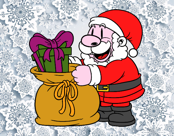 SAnta Claus ofreciendo regalos