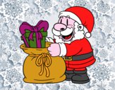 SAnta Claus ofreciendo regalos