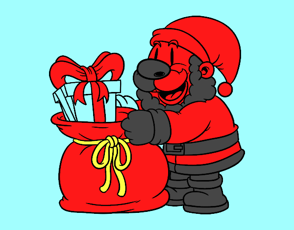 SAnta Claus ofreciendo regalos