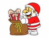 SAnta Claus ofreciendo regalos