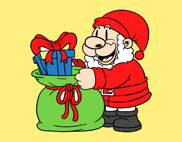 SAnta Claus ofreciendo regalos