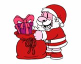 SAnta Claus ofreciendo regalos