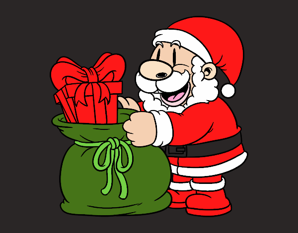 SAnta Claus ofreciendo regalos