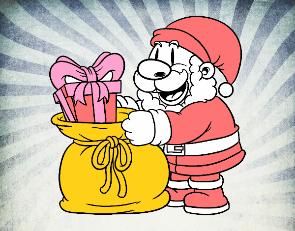 SAnta Claus ofreciendo regalos