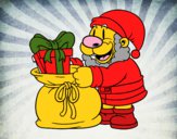 SAnta Claus ofreciendo regalos