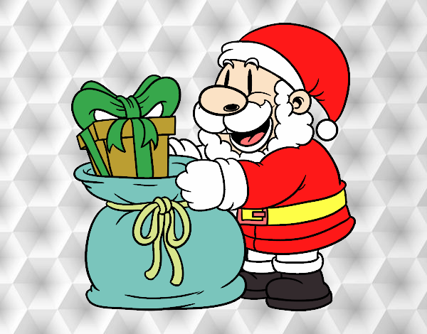 SAnta Claus ofreciendo regalos