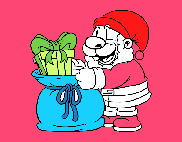 SAnta Claus ofreciendo regalos