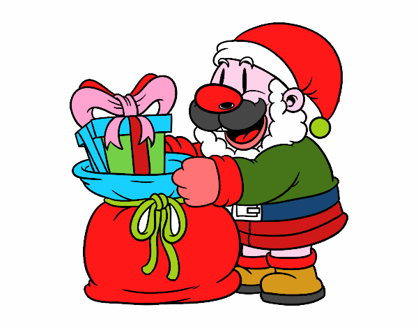 SAnta Claus ofreciendo regalos