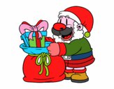 SAnta Claus ofreciendo regalos