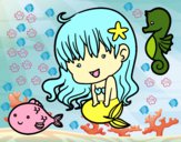 Dibujo Sirenita y sus amigos pintado por KoteNeko