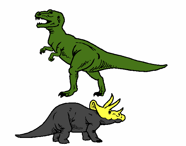 Triceratops y tiranosaurios rex