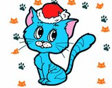 Un gato navideño