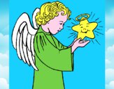 Dibujo Ángel y estrella pintado por santyjere