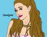 Dibujo Ariana Grande con collar pintado por melissita