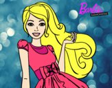 Barbie con su vestido con lazo