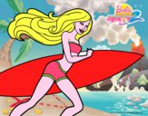 Barbie corre al agua