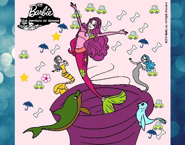 Barbie sirena contenta