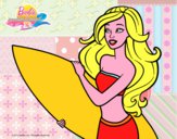 Barbie va a surfear