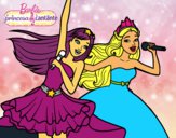 Barbie y la princesa cantando