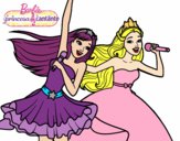 Barbie y la princesa cantando