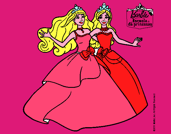 Barbie y su amiga súper felices