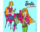 Barbie y su hermana merendando