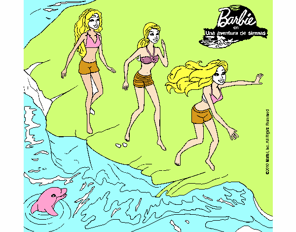 Barbie y sus amigas en la playa