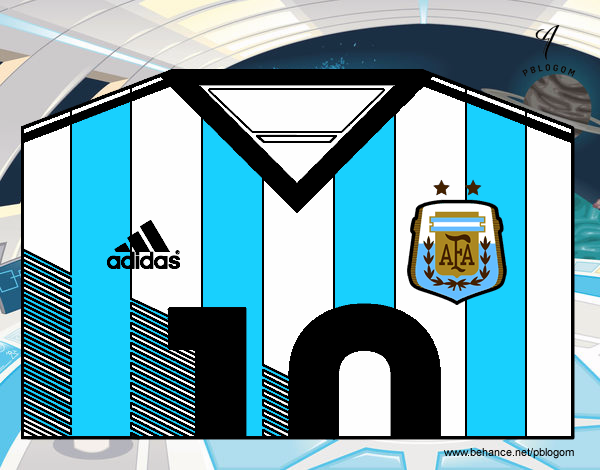 Camiseta del mundial de fútbol 2014 de Argentina