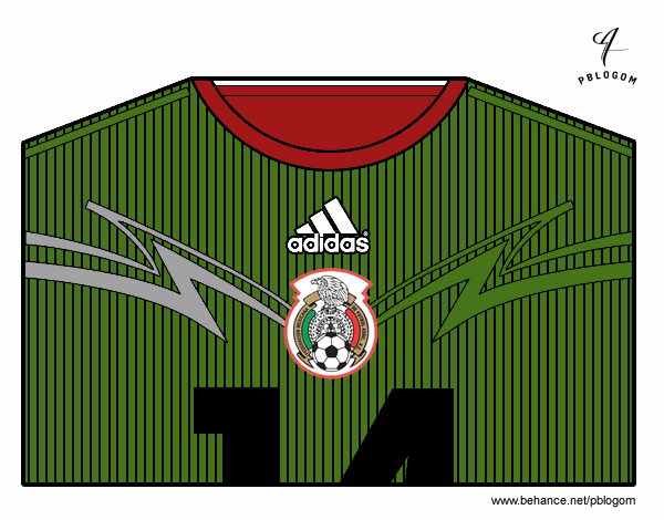 Camiseta del mundial de fútbol 2014 de México